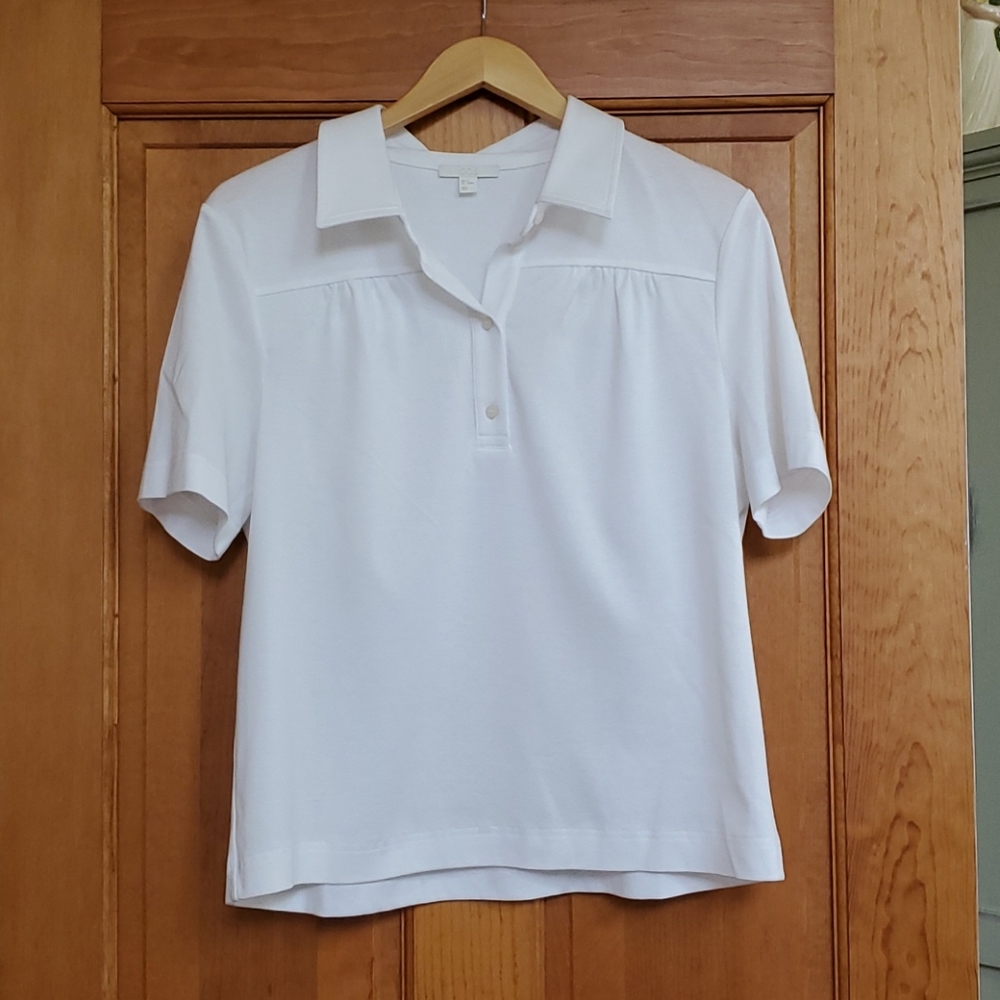COS white polo shirt